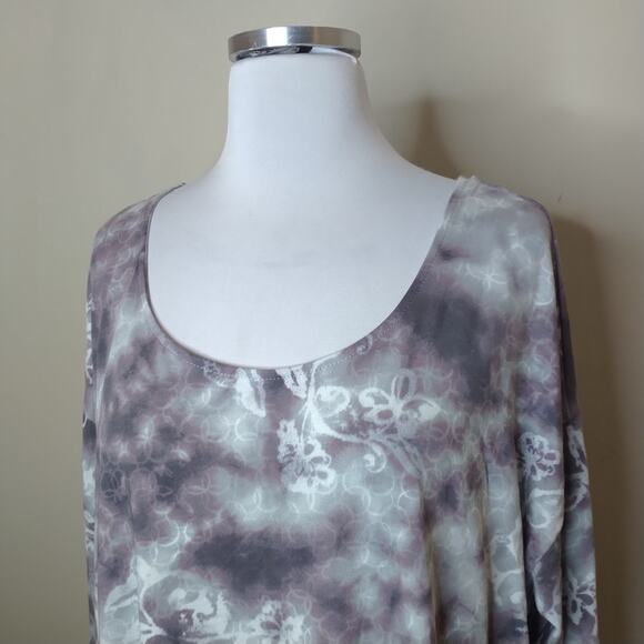J Jill Pure Jill Floral Shirt Long Sleeve Tee Boxy - Picture 5 of 10